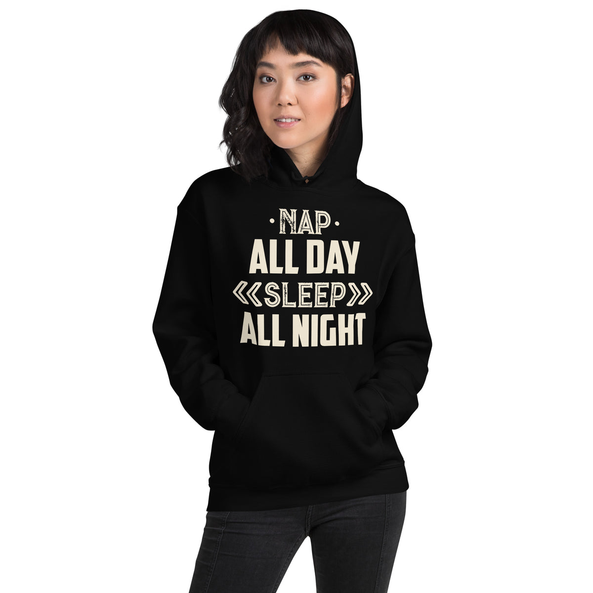 Nap All Day, Sleep All Night Unisex Hoodie