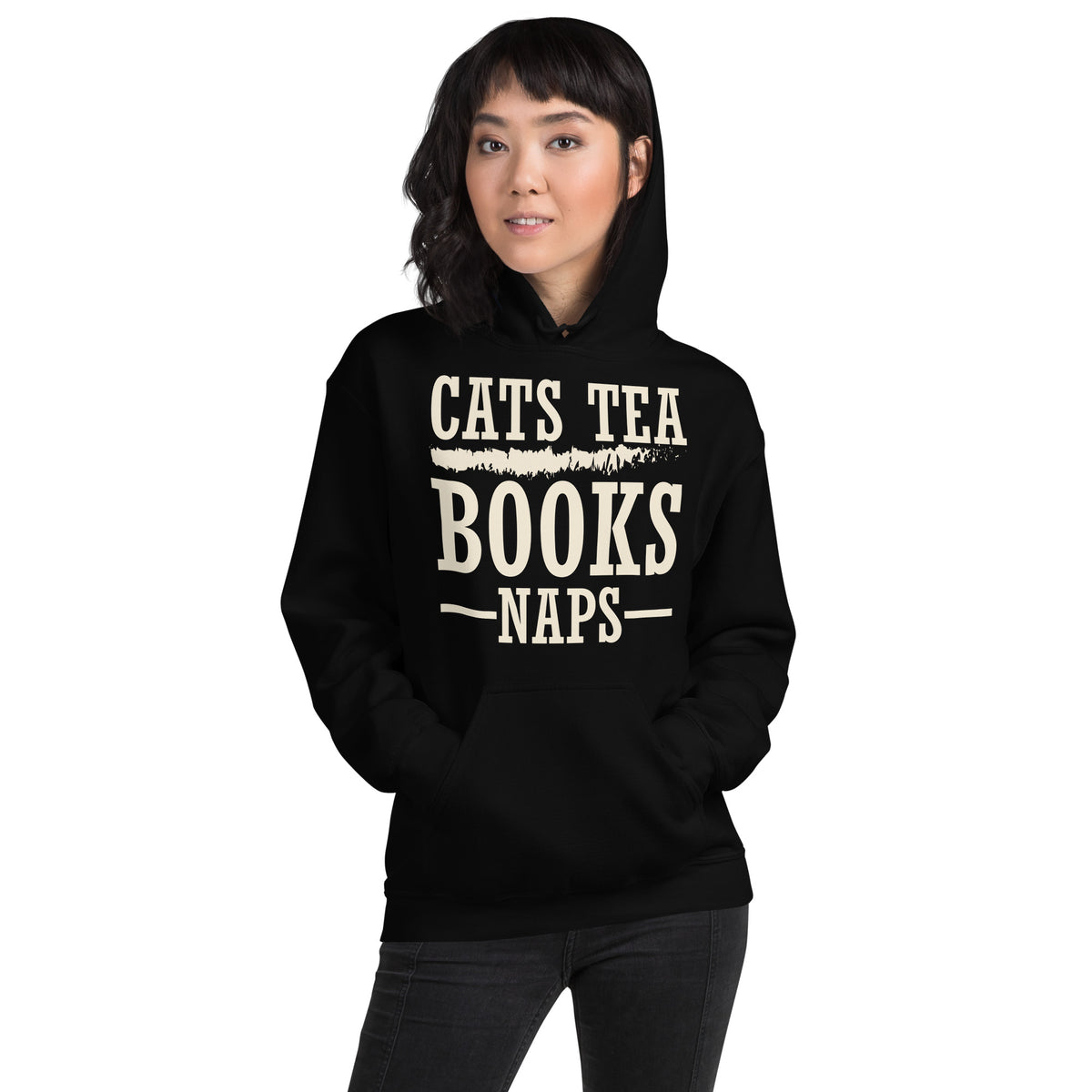 Cats Tea Books Naps Unisex Hoodie