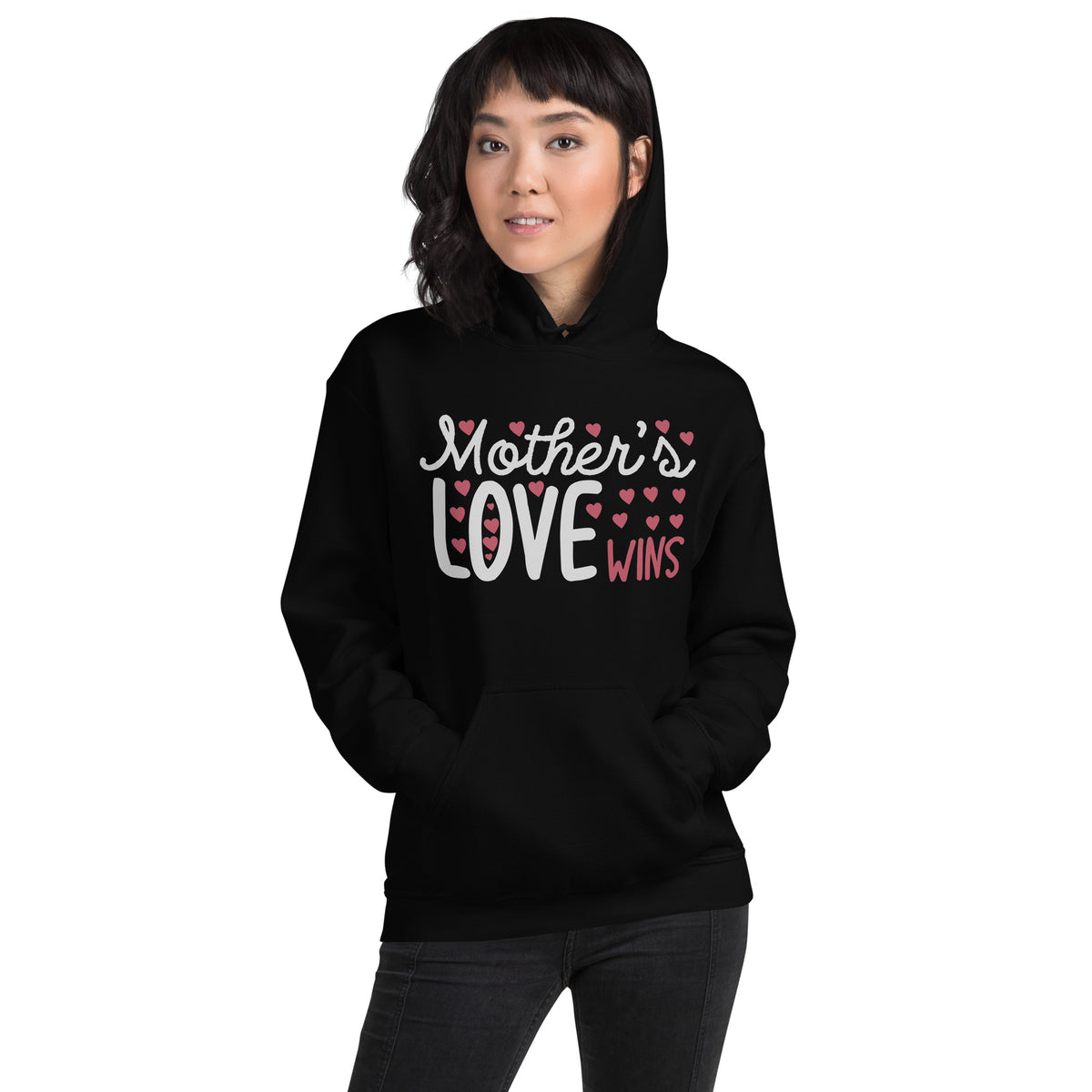 Mother's Love Wins – Hearts Unisex Hoodie