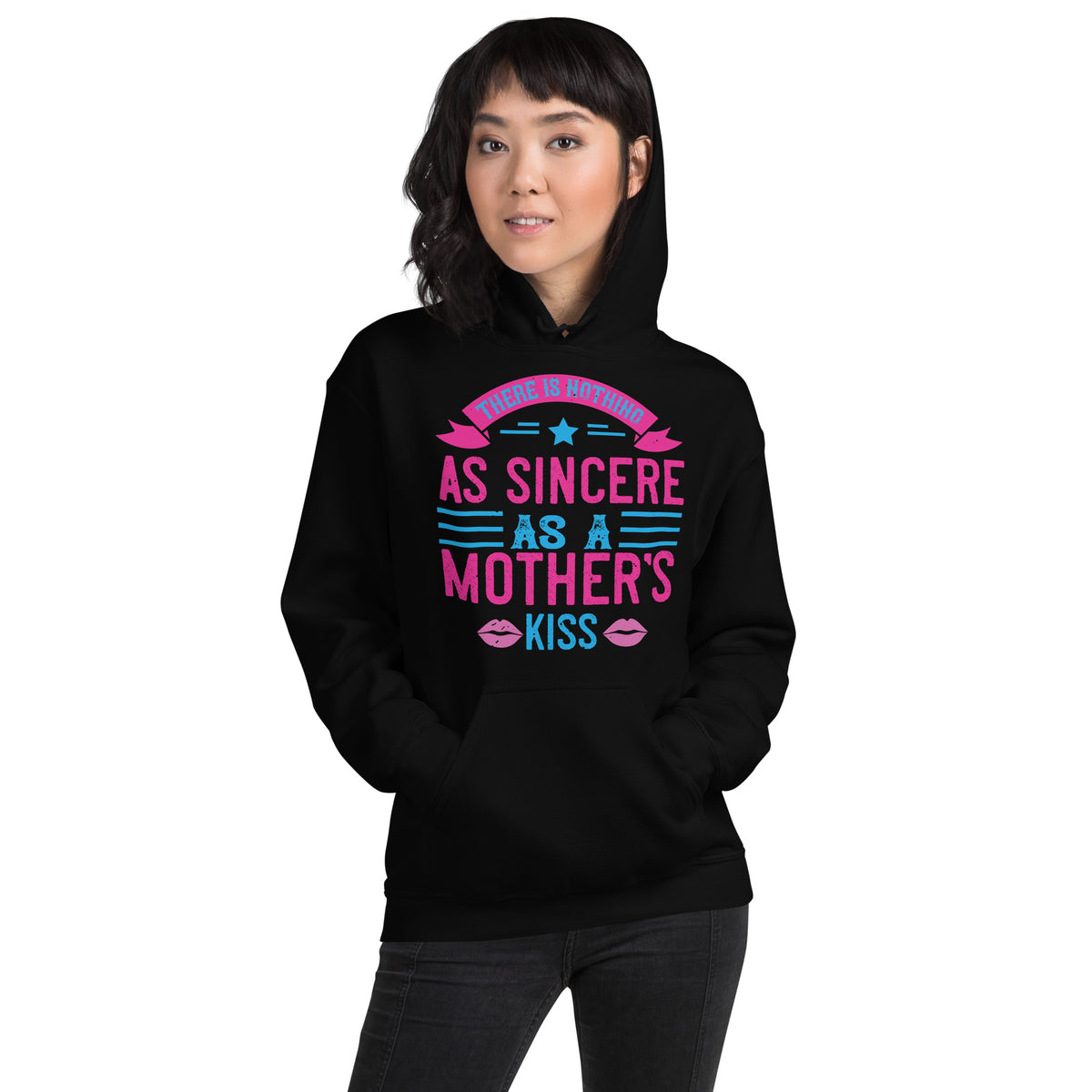 There Is Nothing as Sincere as a Mother's Kiss – Pink Lips Unisex Hoodie