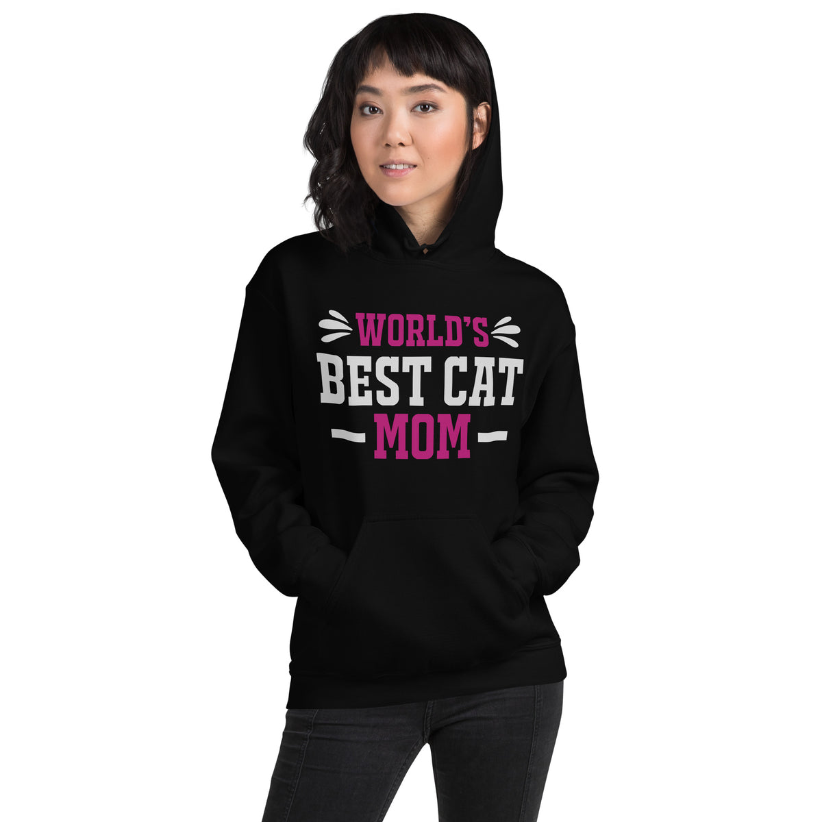 World's Best Cat Mom – Classic Pink Unisex Hoodie