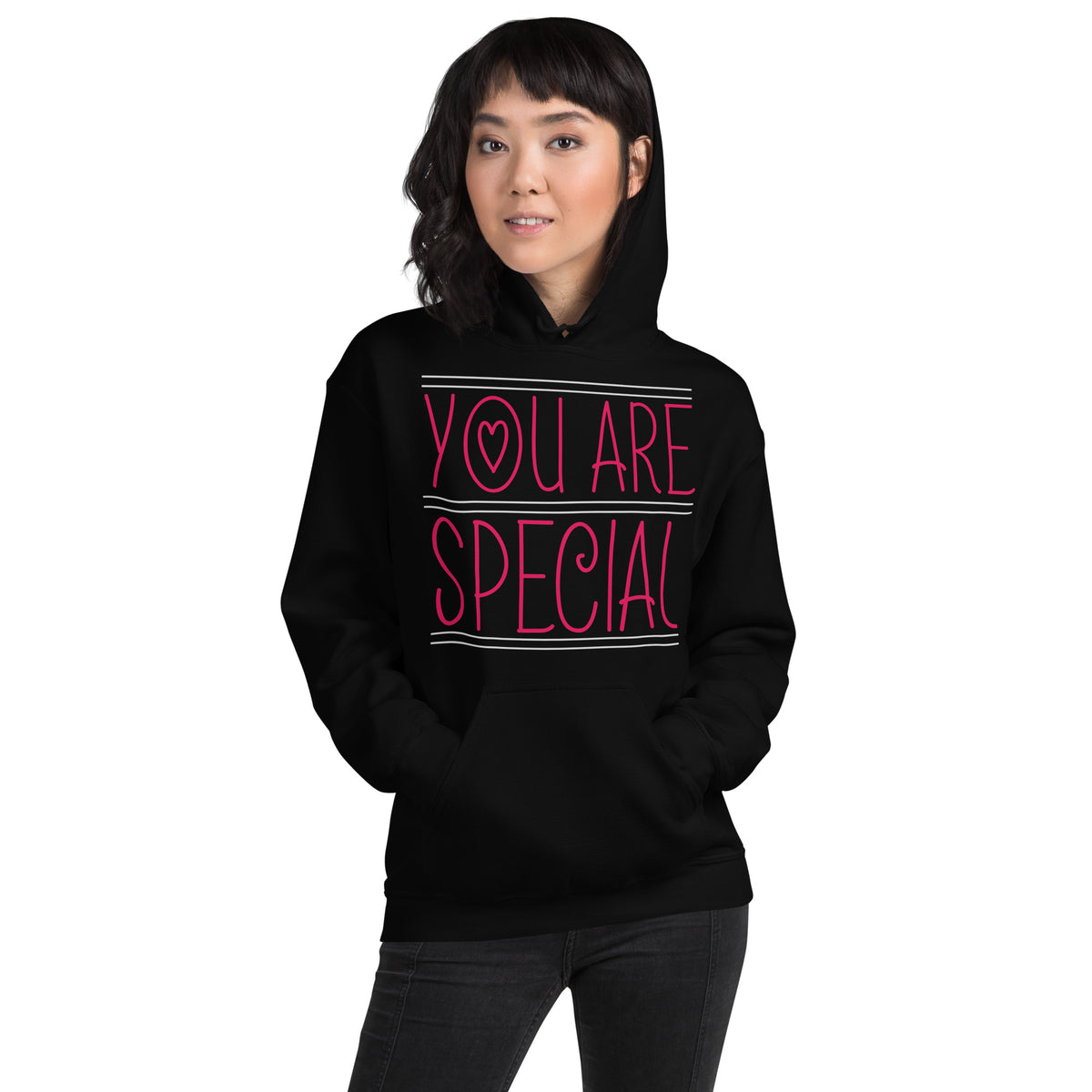 You Are Special – Pink Lines Unisex Hoodie