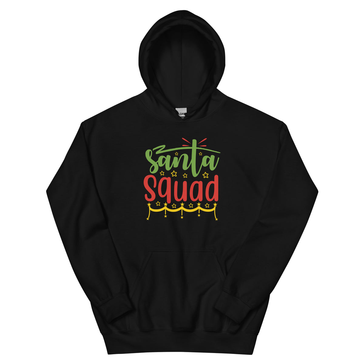 Santa Squad Christmas – Starry Garland Unisex Hoodie