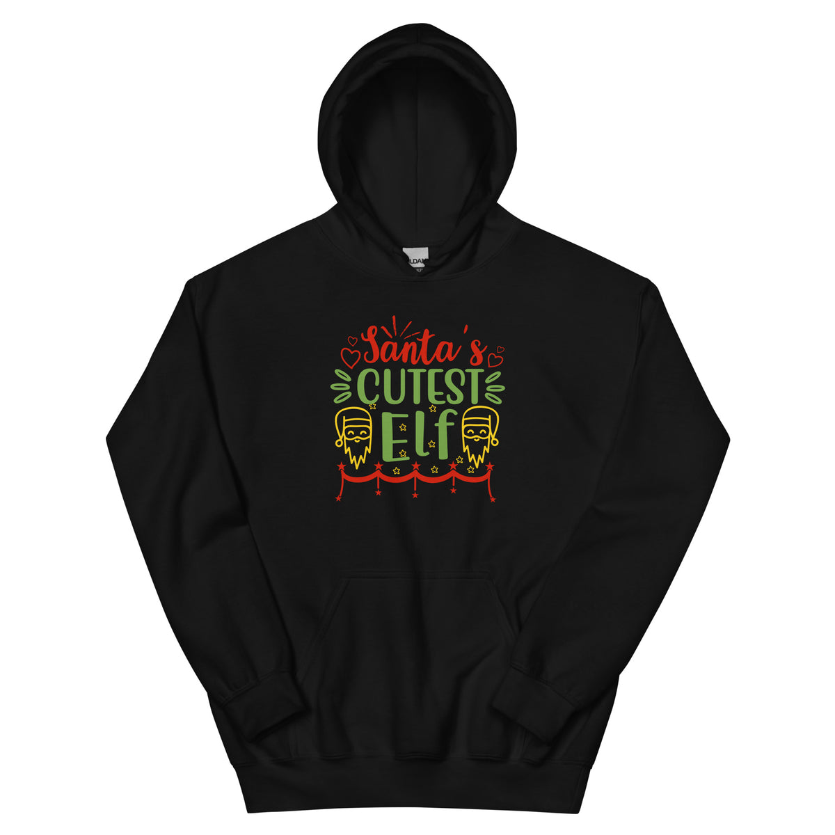Santa's Cutest Elf Christmas – Santa Faces Unisex Hoodie