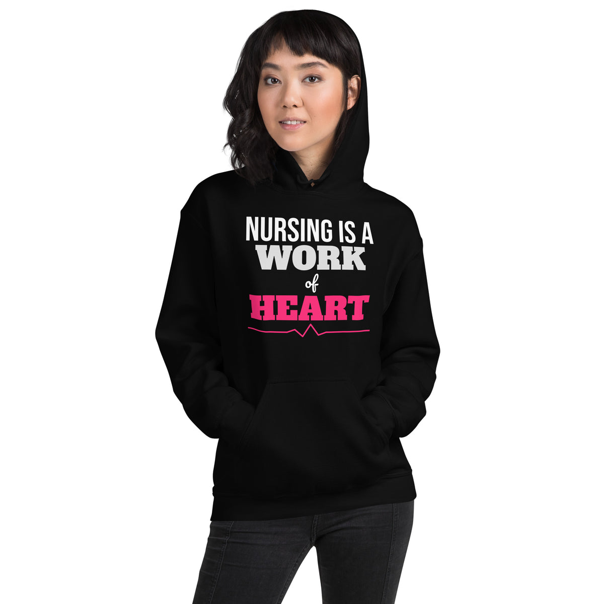 Nursing Is a Work of Heart Valentine's Day Unisex Hoodie