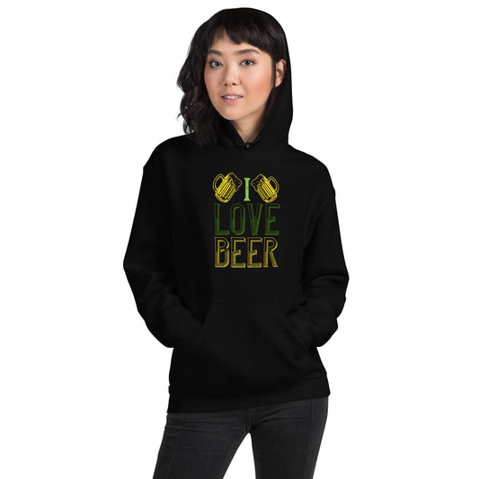 I Love Beer St. Patrick's Day Unisex Hoodie