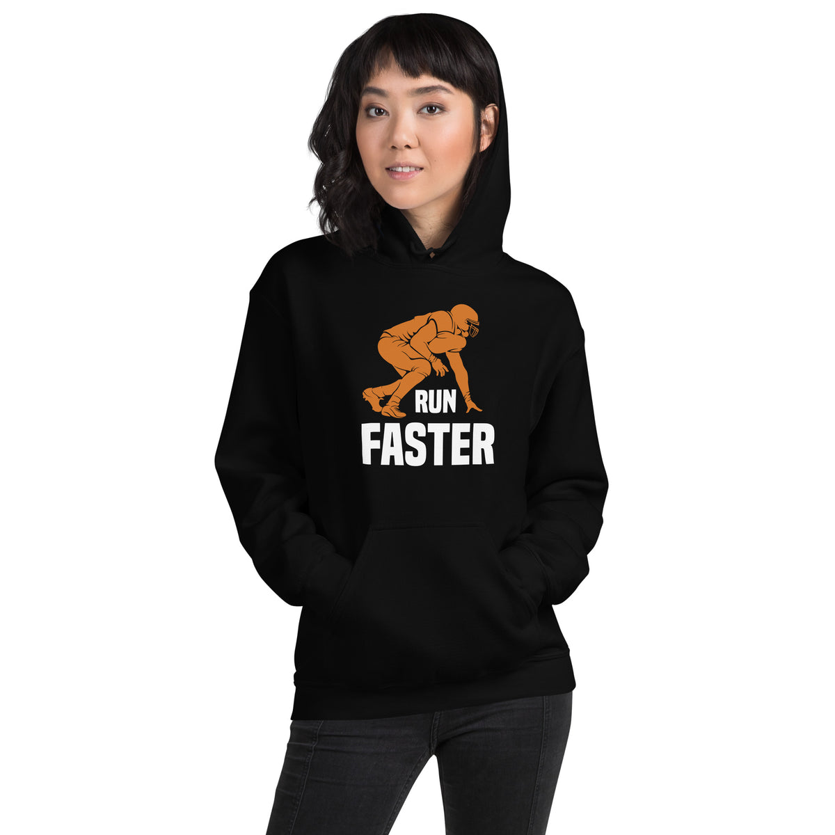 Run Faster Football Unisex Hoodie