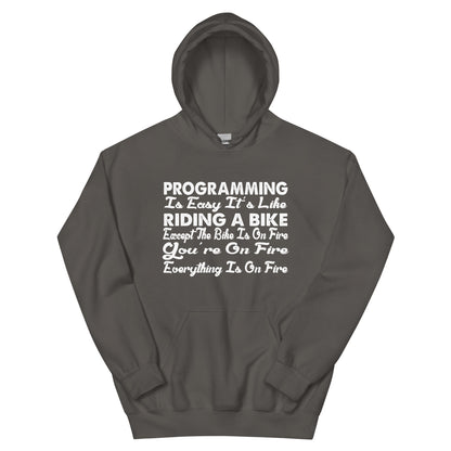 Programming Is Easy, It's Like Riding a Bike Unisex Hoodie