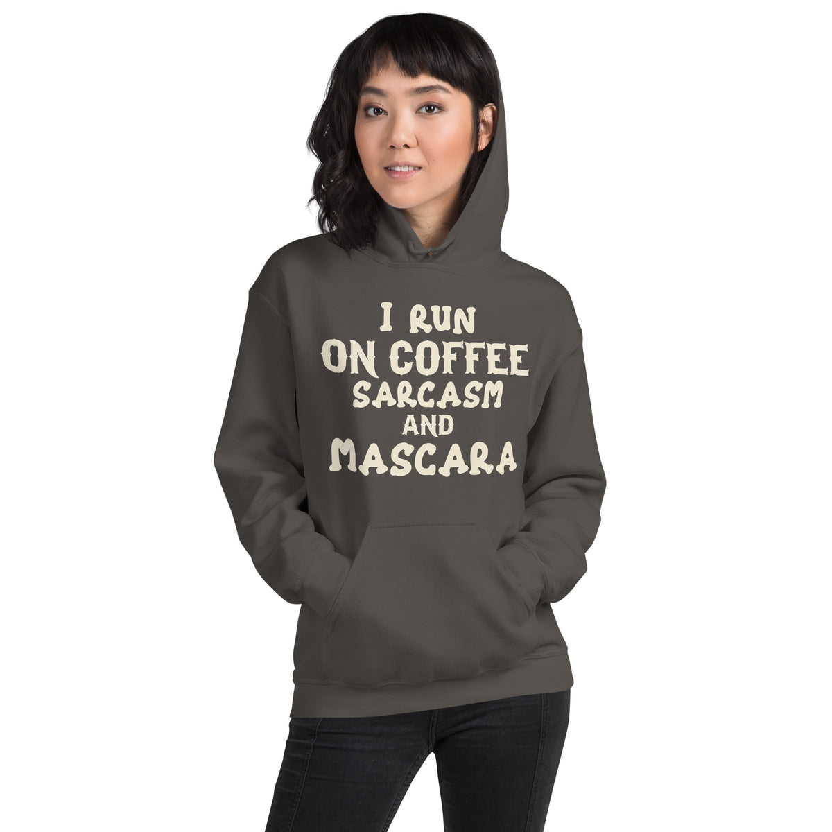 I Run on Coffee, Sarcasm and Mascara Unisex Hoodie