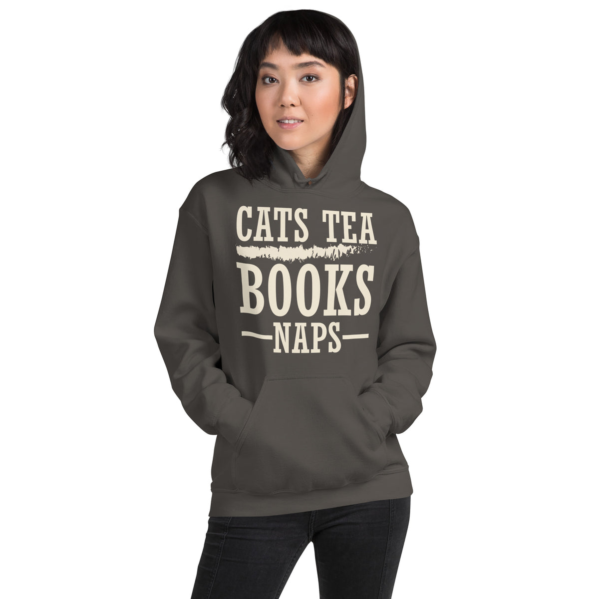Cats Tea Books Naps Unisex Hoodie