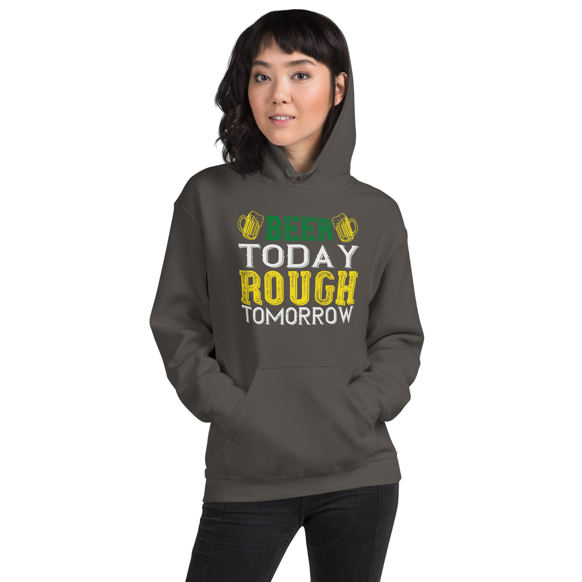Beer Today, Rough Tomorrow St. Patrick's Day Unisex Hoodie