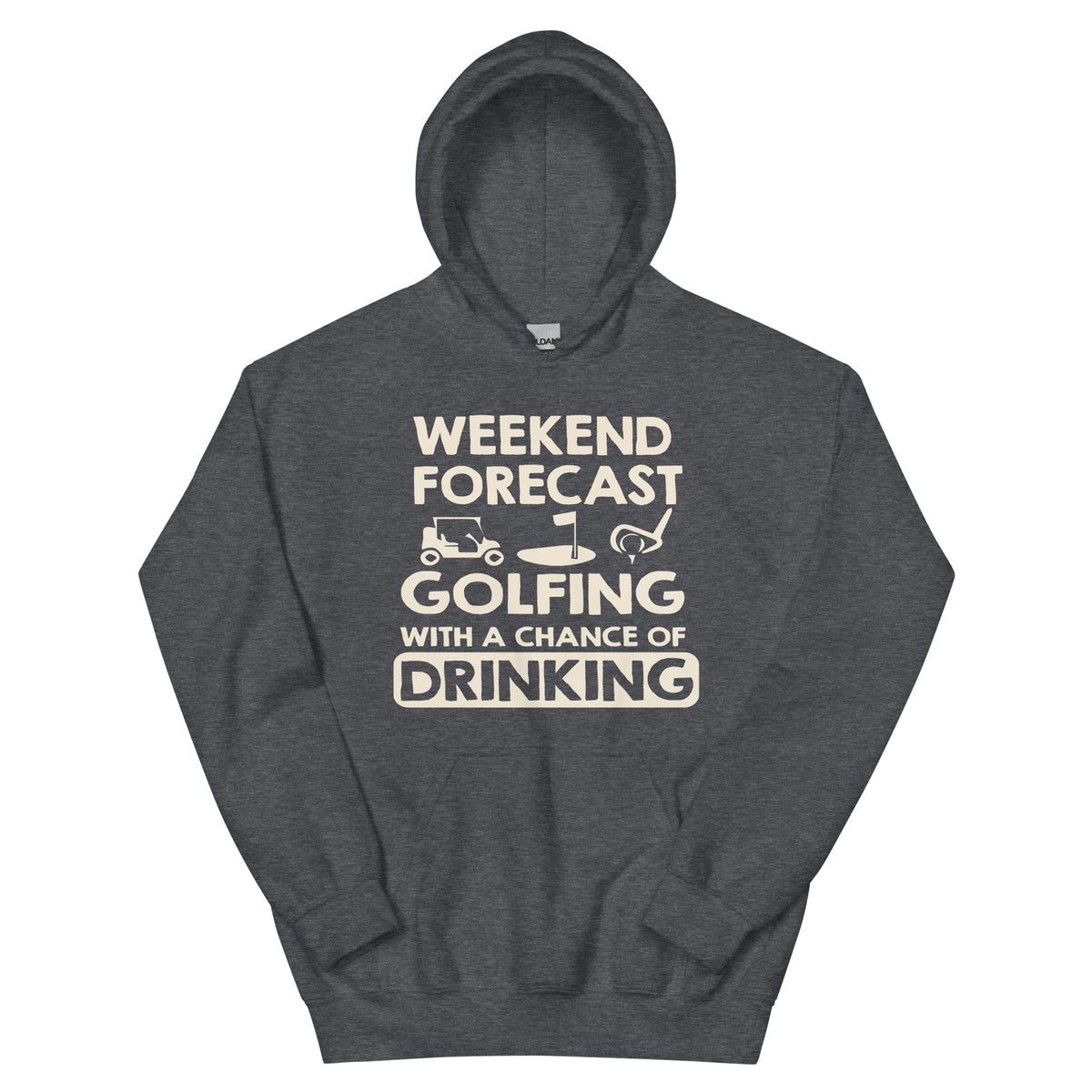 Weekend Forecast: Golfing with a Chance of Drinking Unisex Hoodie