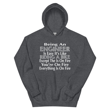 Being an Engineer Is Easy, It's Like Riding a Bike Unisex Hoodie