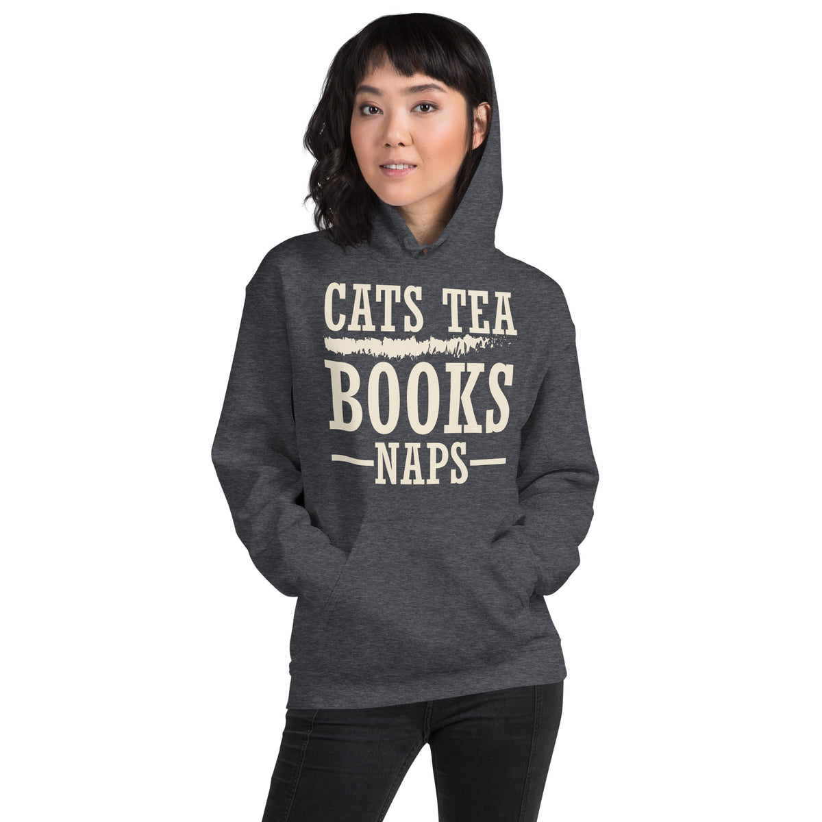Cats Tea Books Naps Unisex Hoodie