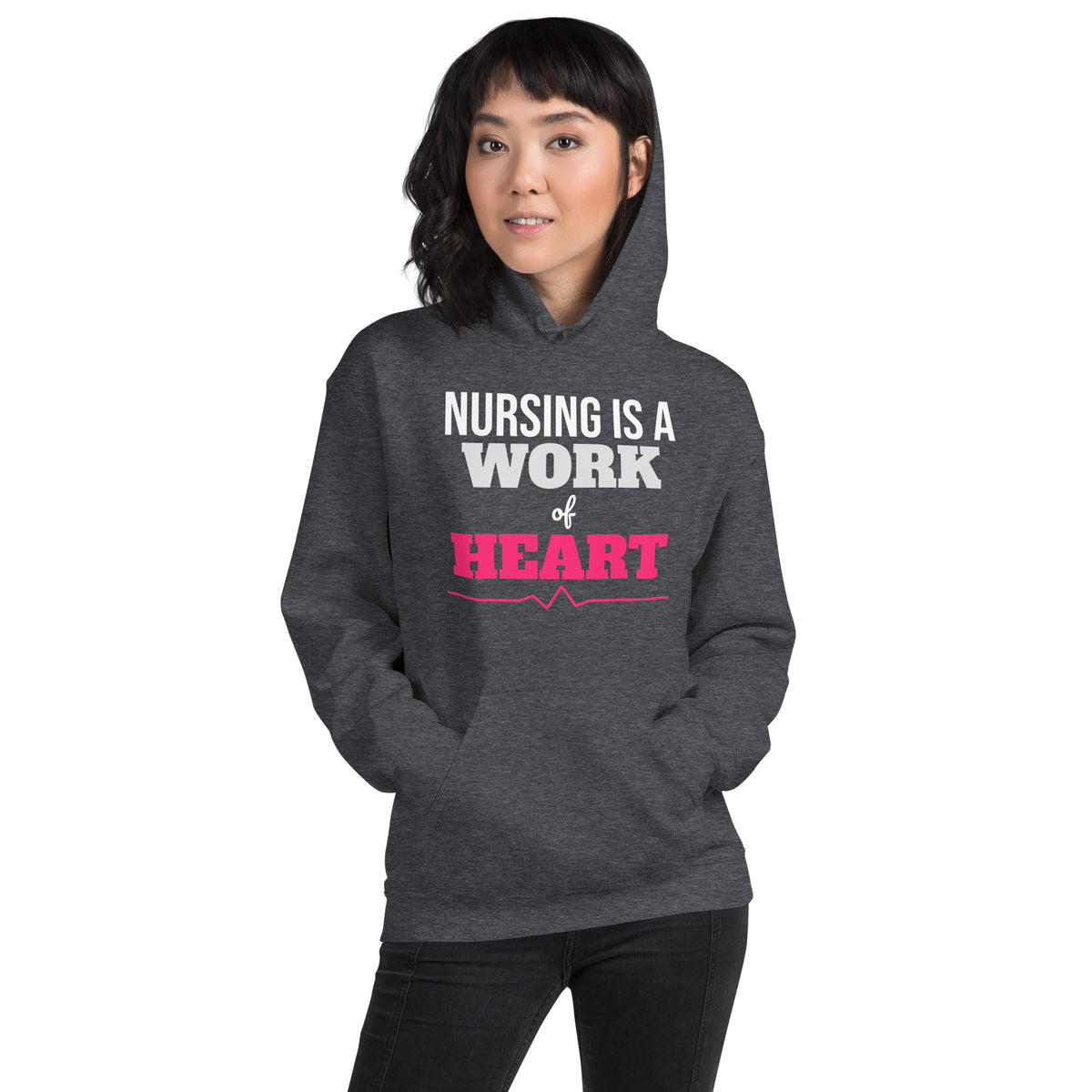 Nursing Is a Work of Heart Valentine's Day Unisex Hoodie