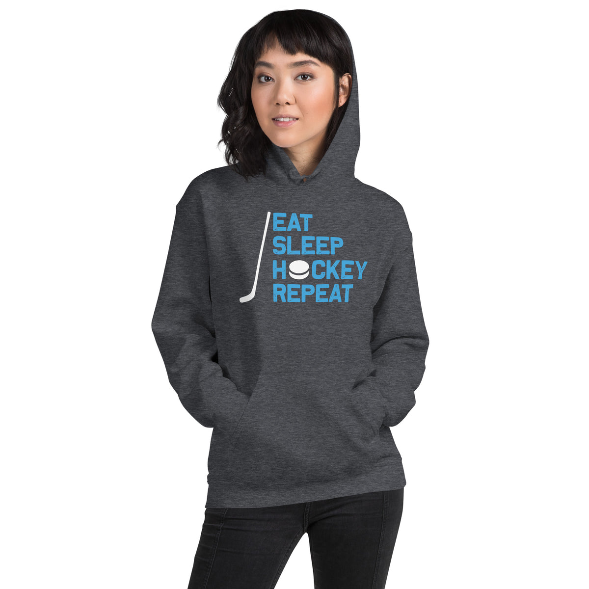 Eat Sleep Hockey Repeat Unisex Hoodie