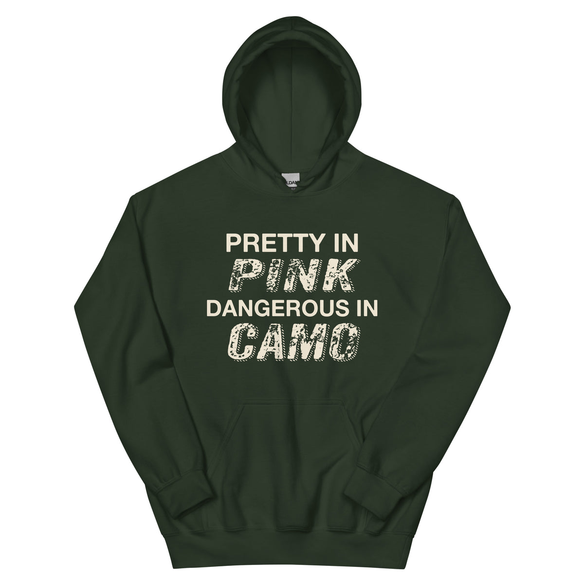 Pretty in Pink, Dangerous in Camo Unisex Hoodie