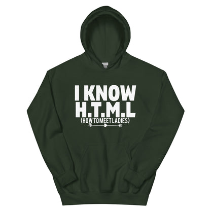 I Know H.T.M.L. How to Meet Ladies Unisex Hoodie