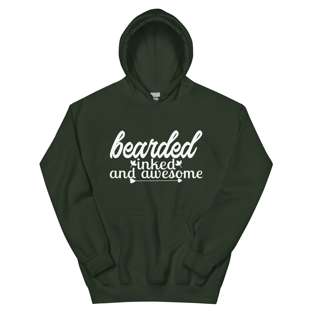 Bearded, Inked and Awesome Unisex Hoodie