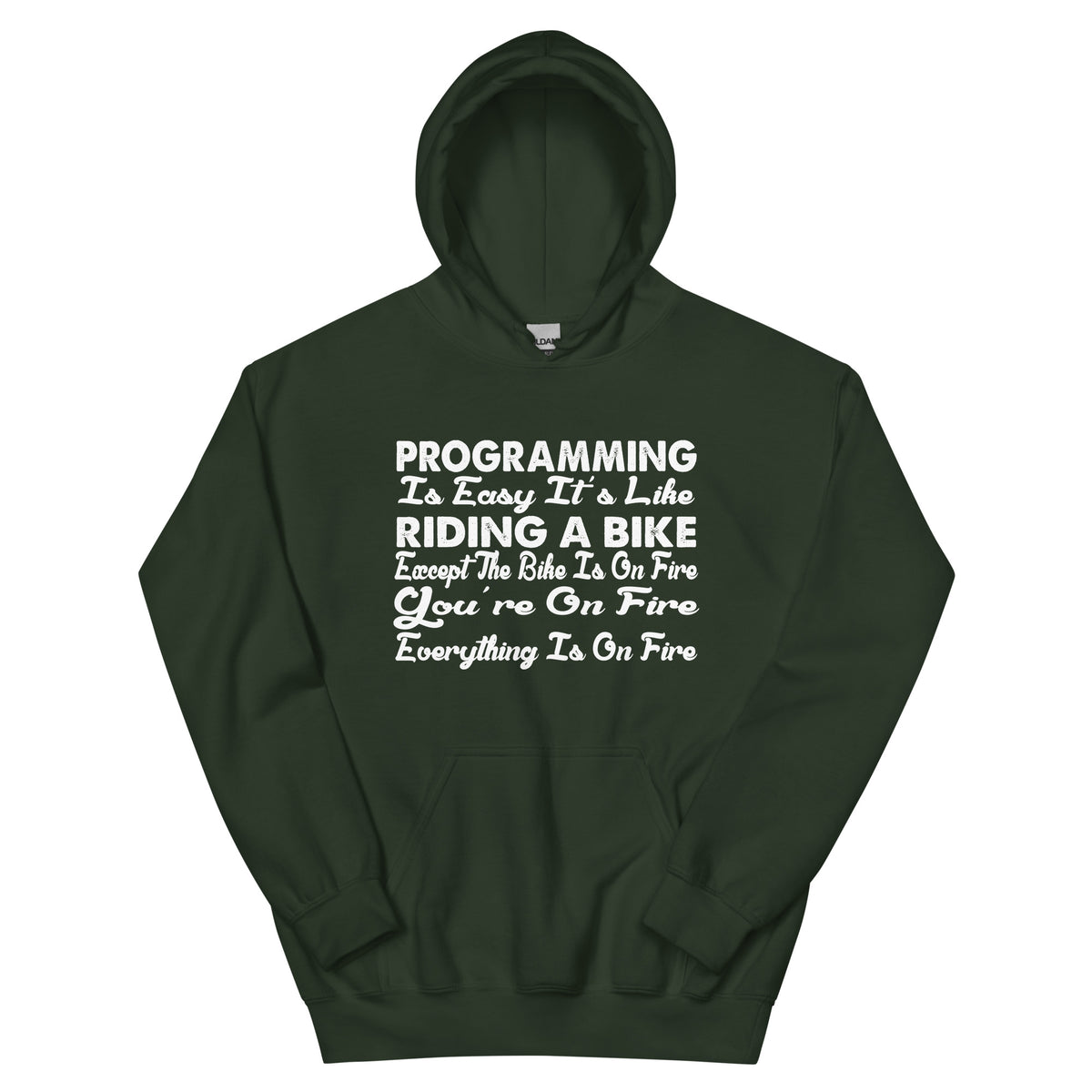 Programming Is Easy, It's Like Riding a Bike Unisex Hoodie