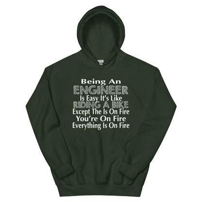 Being an Engineer Is Easy, It's Like Riding a Bike Unisex Hoodie