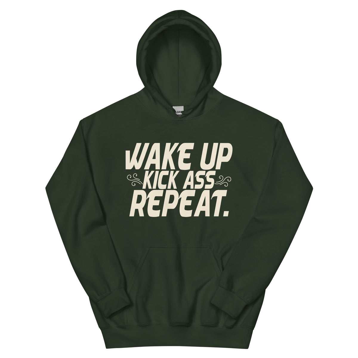 Wake Up, Kick Ass, Repeat Unisex Hoodie