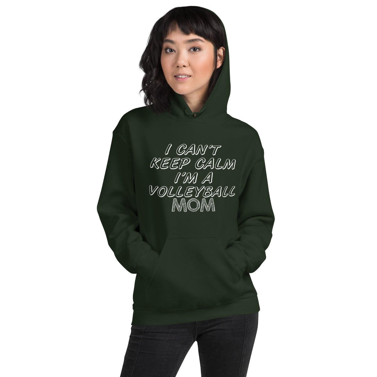 I Can't Keep Calm, I'm a Volleyball Mom Unisex Hoodie