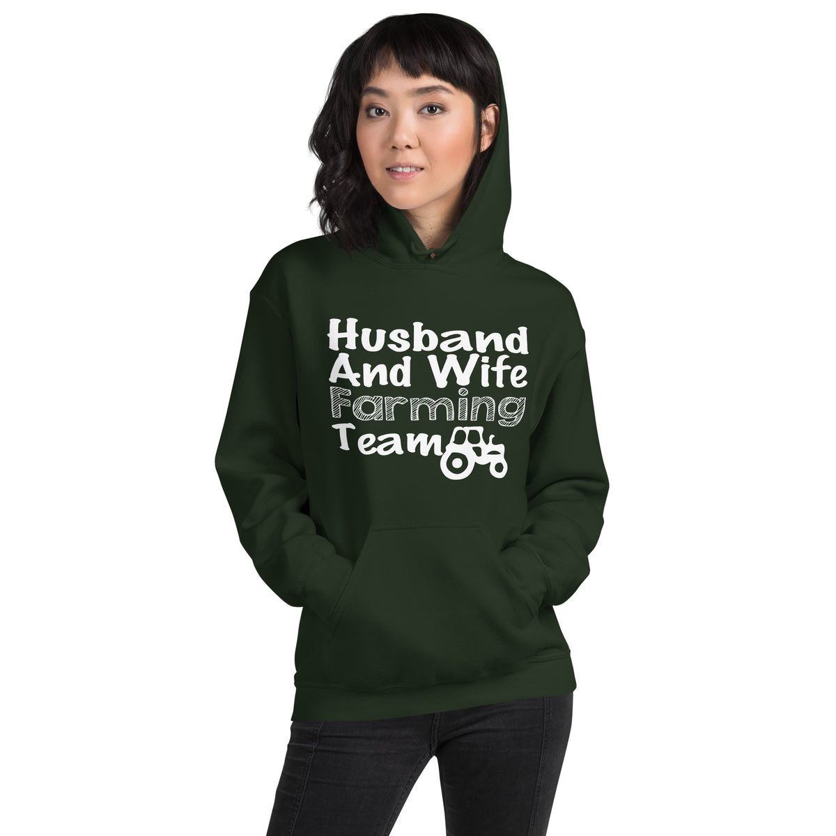 Husband and Wife Farming Team Unisex Hoodie