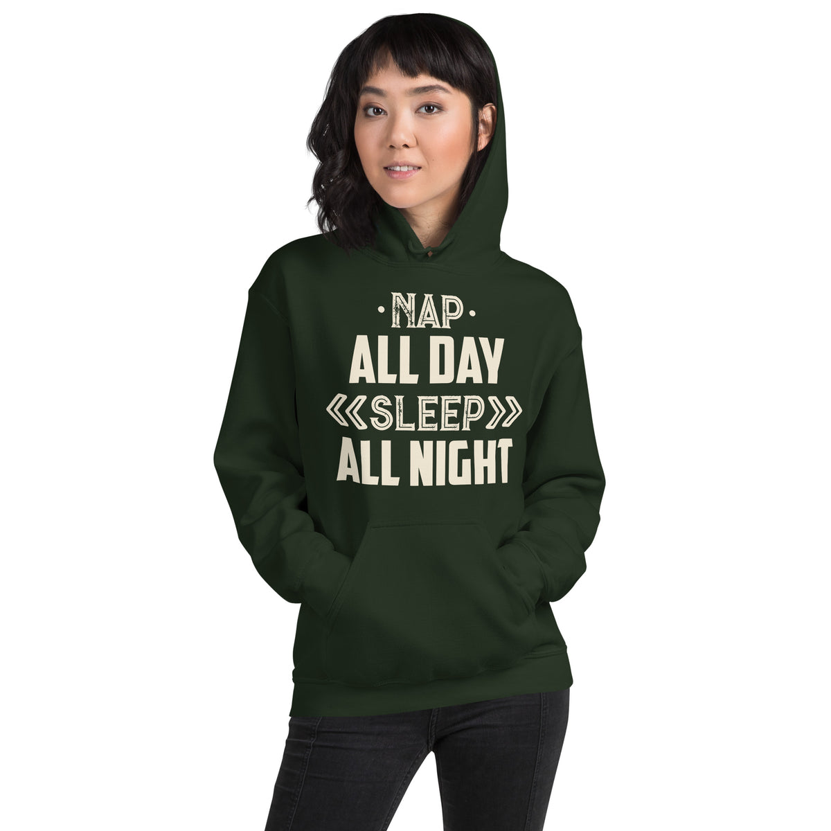 Nap All Day, Sleep All Night Unisex Hoodie