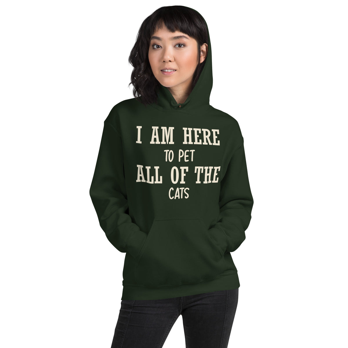 I Am Here to Pet All of the Cats Unisex Hoodie