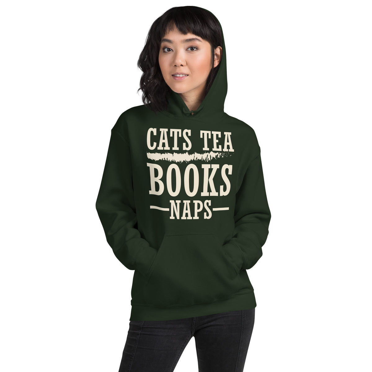 Cats Tea Books Naps Unisex Hoodie