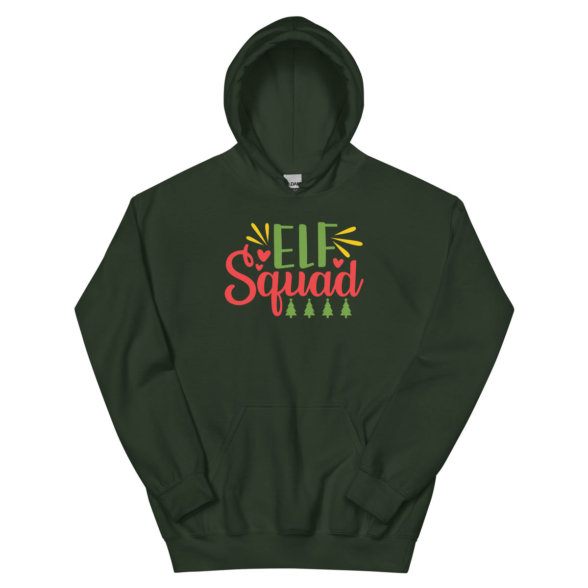 Elf Squad Christmas – Pine Trees Unisex Hoodie