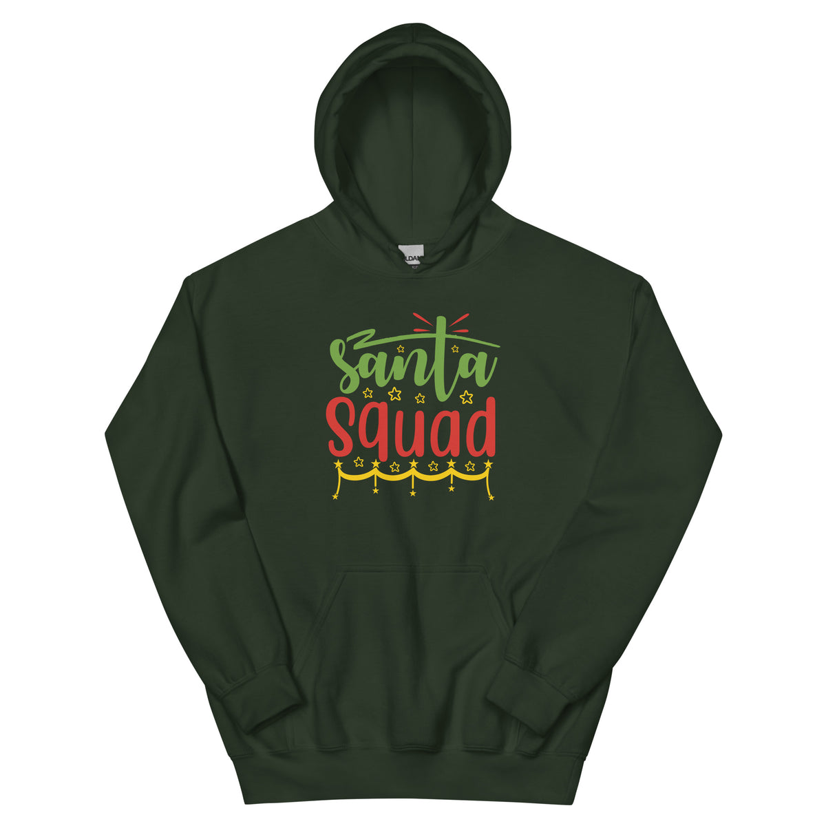 Santa Squad Christmas – Starry Garland Unisex Hoodie
