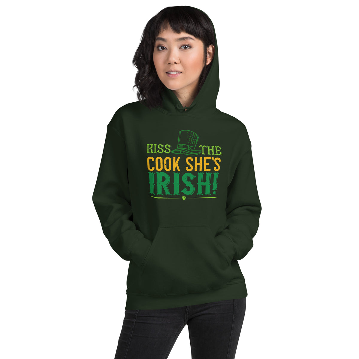 Kiss the Cook, She's Irish! St. Patrick's Day Unisex Hoodie