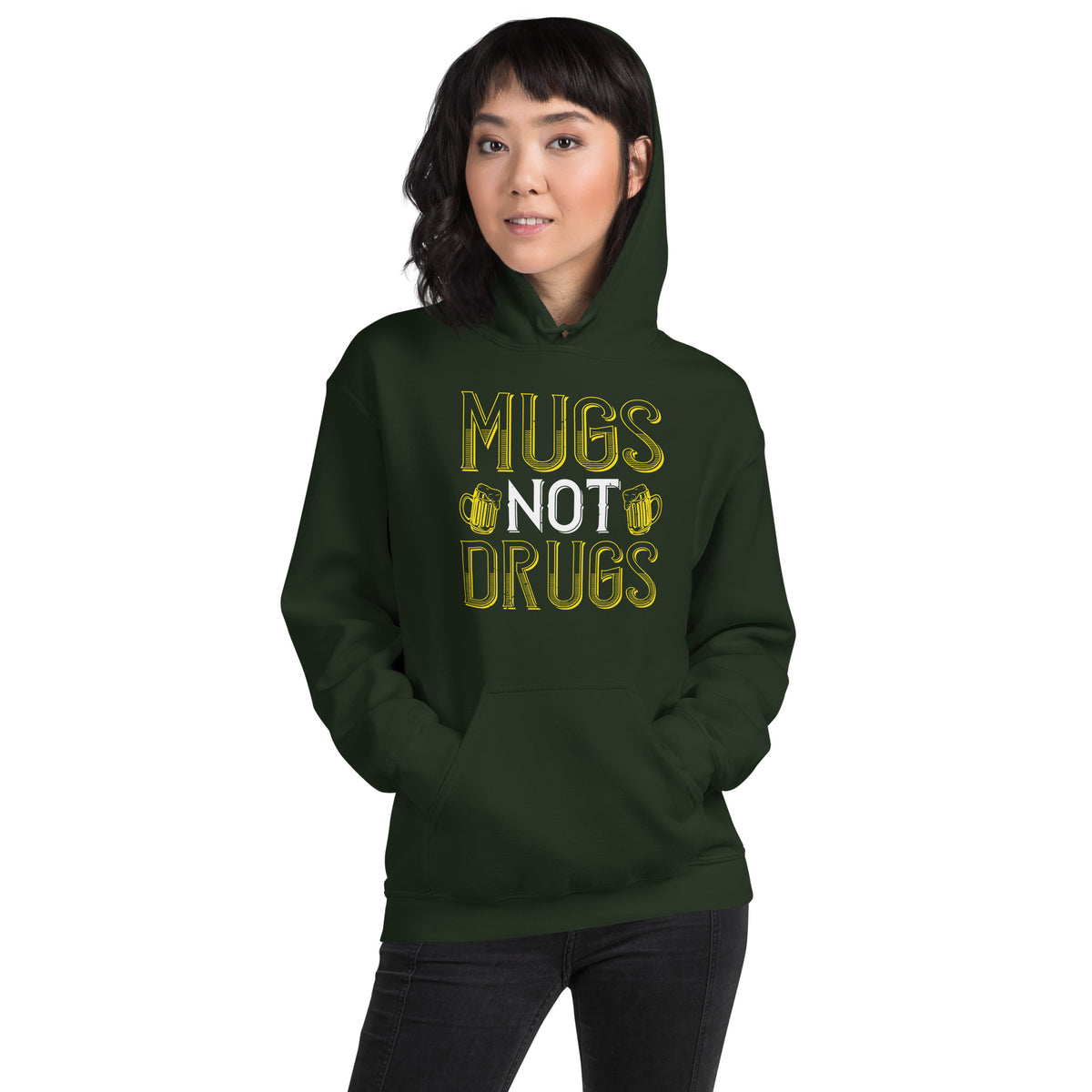 Mugs Not Drugs St. Patrick's Day Unisex Hoodie