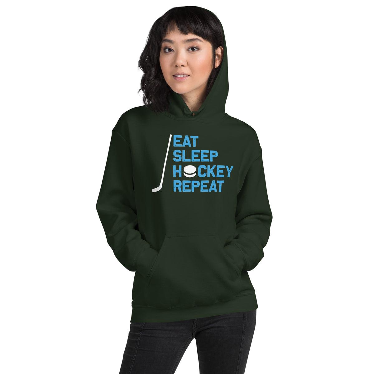 Eat Sleep Hockey Repeat Unisex Hoodie