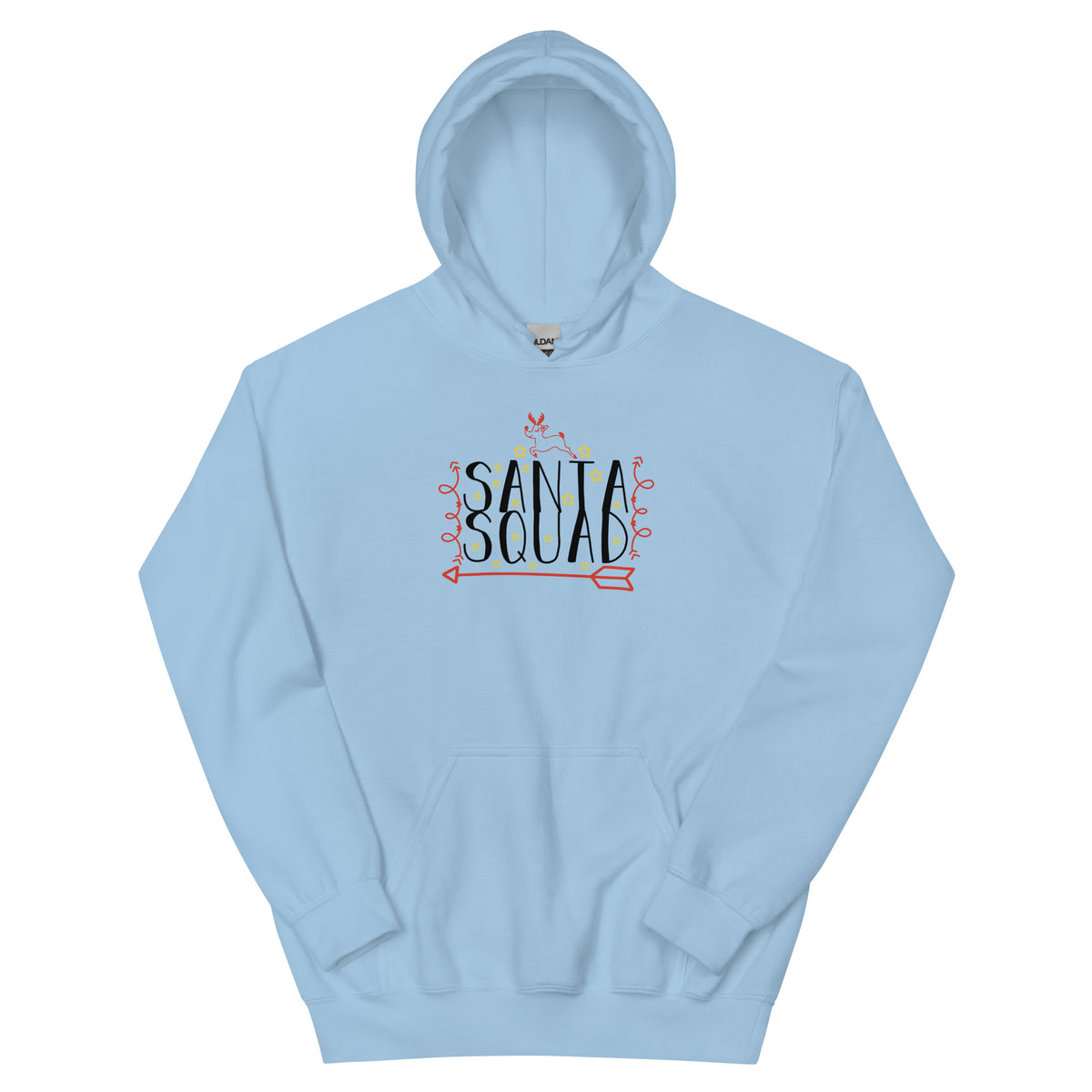 Santa Squad Christmas – Reindeer Arrow Unisex Hoodie