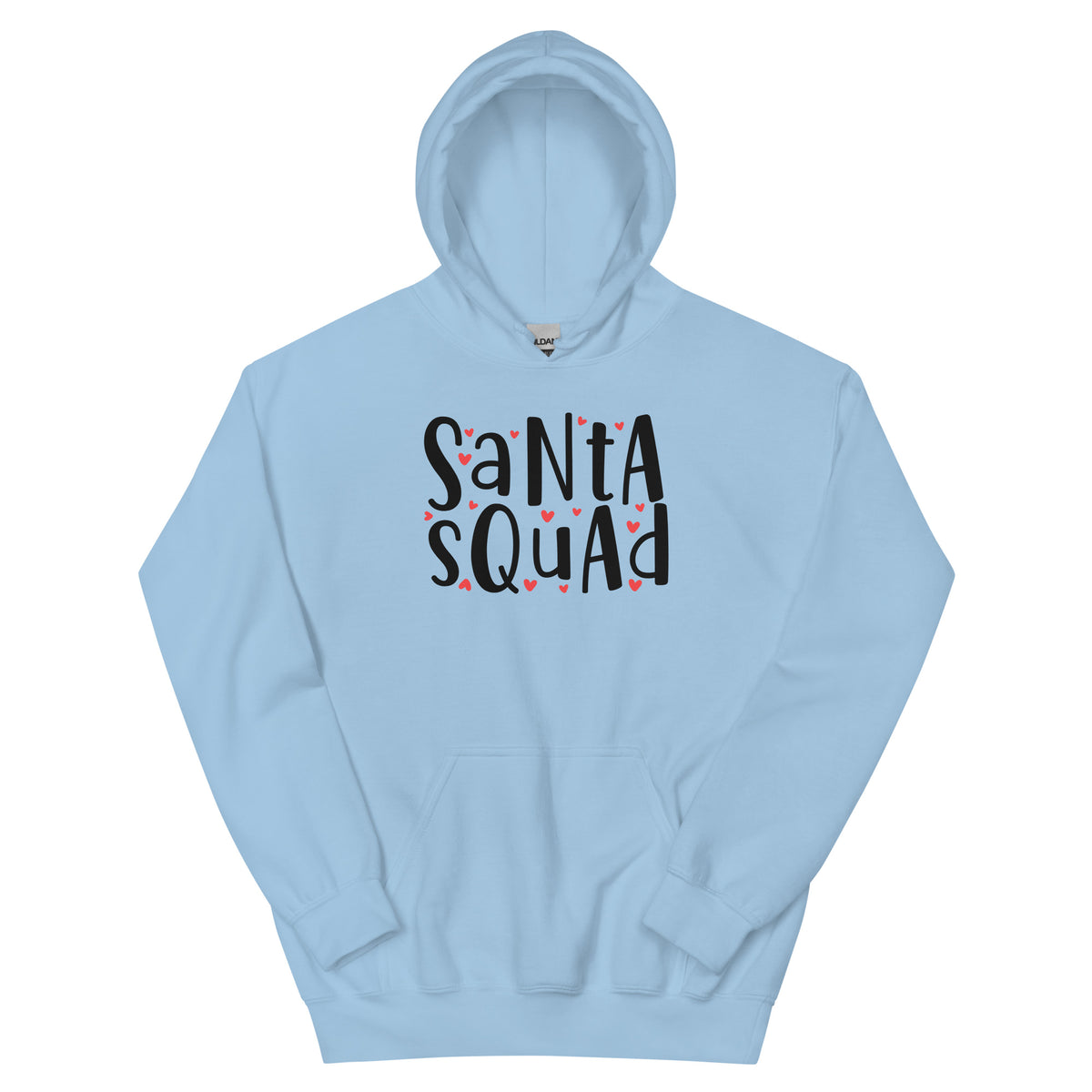 Santa Squad Christmas – Bold Black Letters Unisex Hoodie