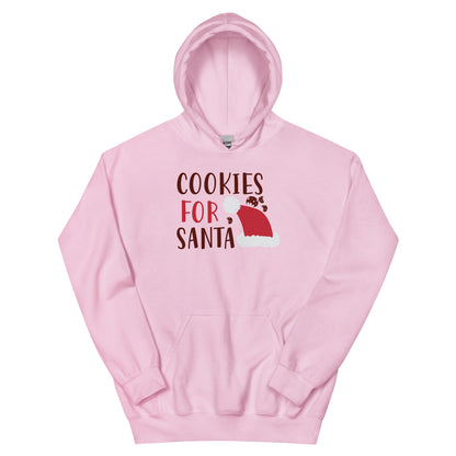 Cookies for Santa Christmas – Santa Hat Unisex Hoodie