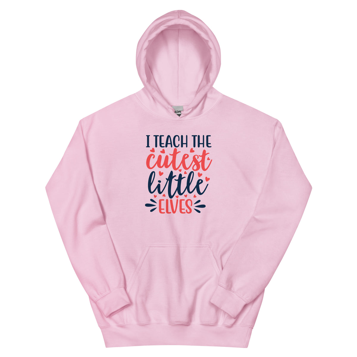I Teach the Cutest Little Elves Christmas – Hearts Unisex Hoodie