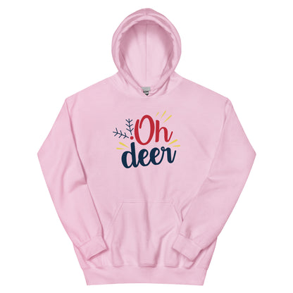 Oh Deer Christmas – Bold Script Unisex Hoodie