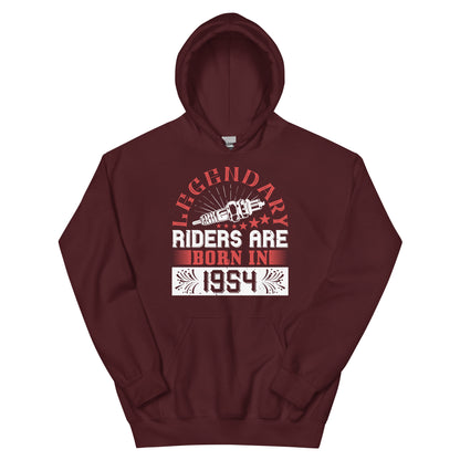 Legendary Riders Are Born in 1954 Unisex Hoodie