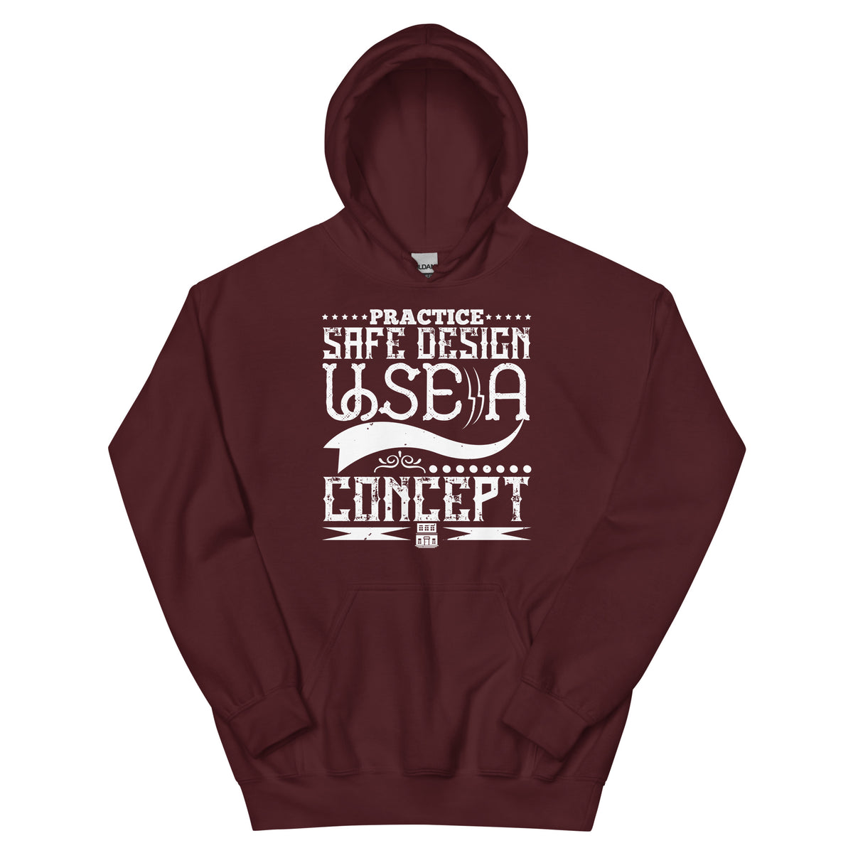 Practice Safe Design, Use a Concept Unisex Hoodie