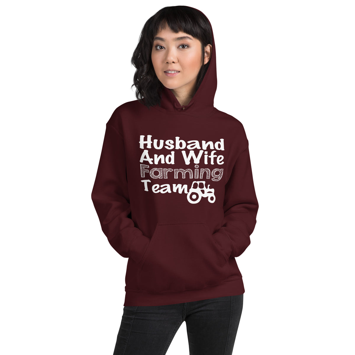 Husband and Wife Farming Team Unisex Hoodie