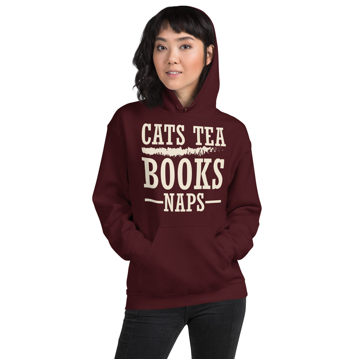 Cats Tea Books Naps Unisex Hoodie