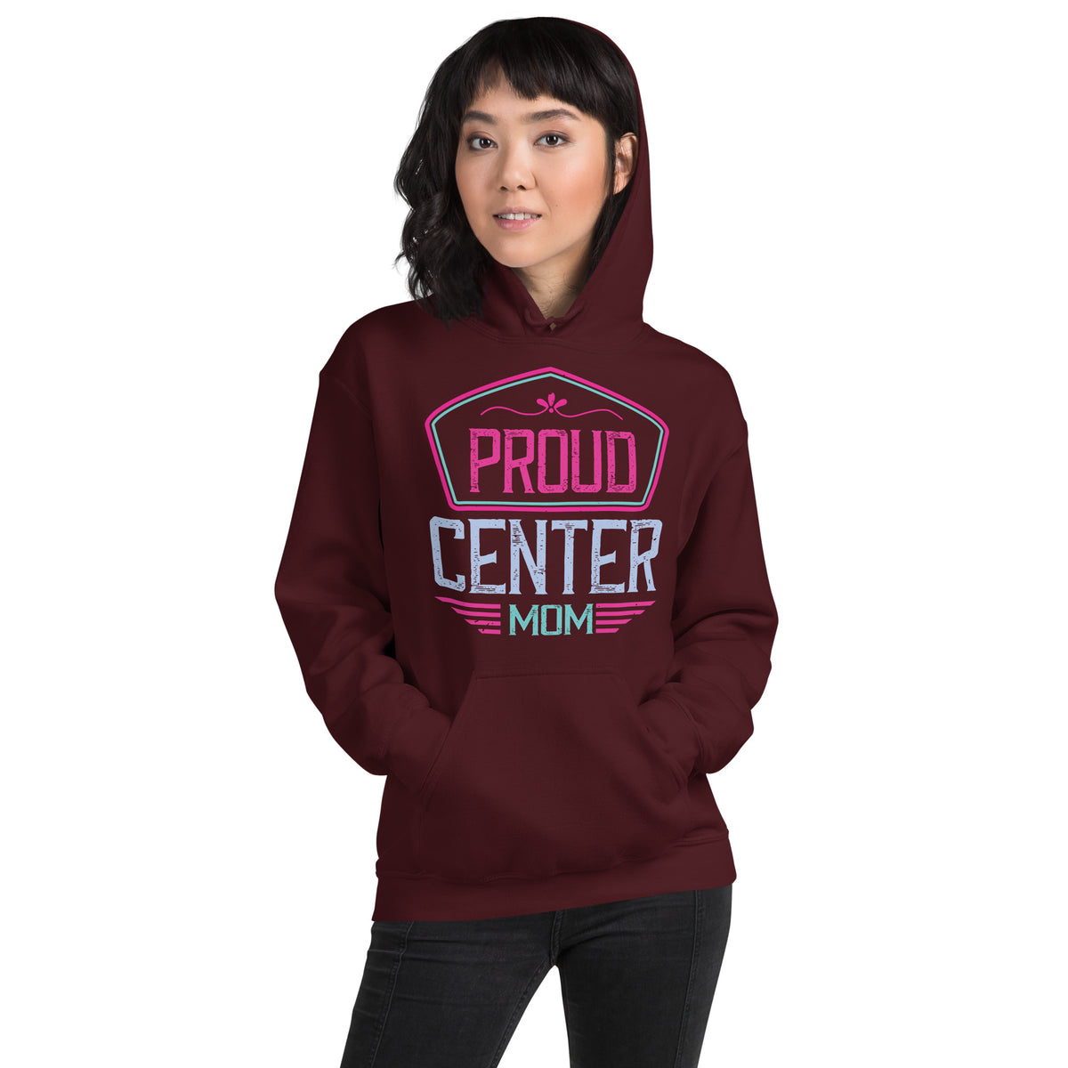 Proud Center Mom Unisex Hoodie