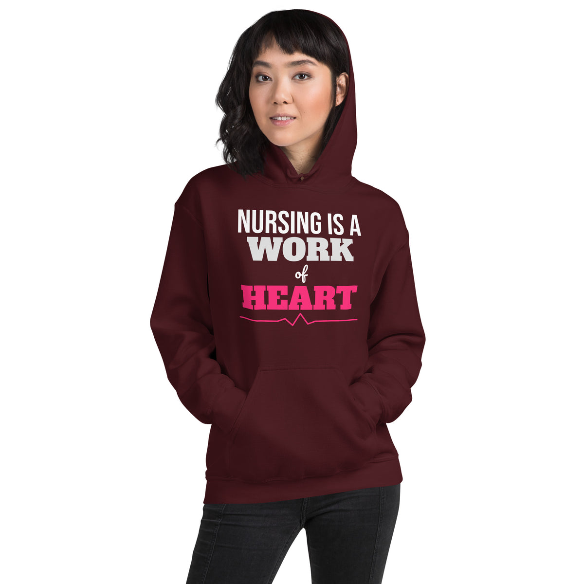 Nursing Is a Work of Heart Valentine's Day Unisex Hoodie