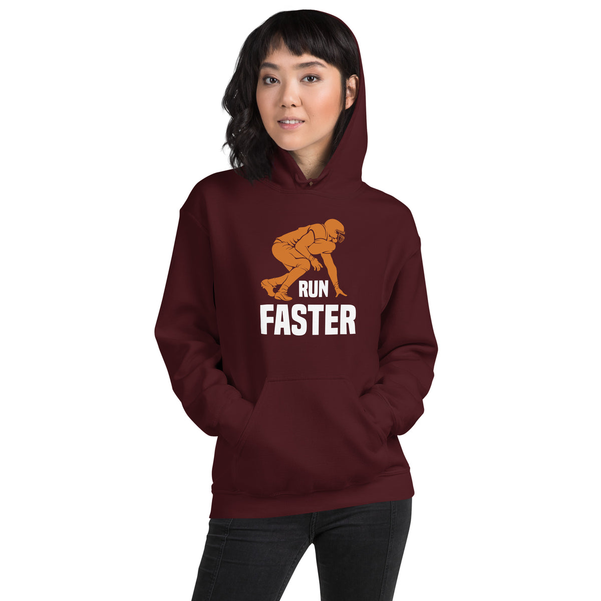 Run Faster Football Unisex Hoodie