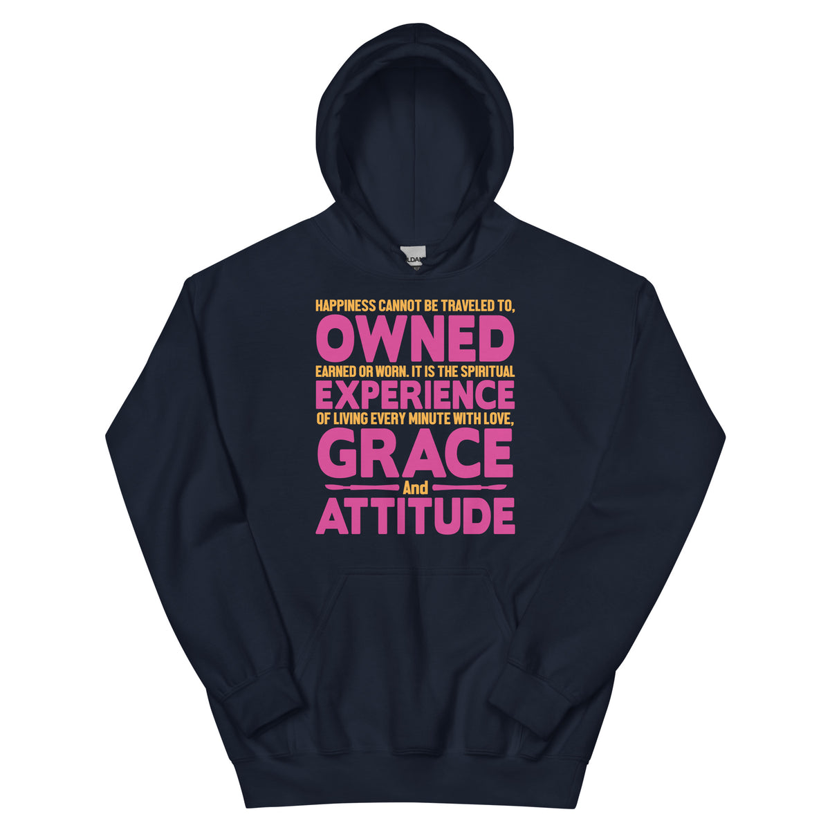 Happiness Is Experience, Grace and Attitude Nurse Unisex Hoodie