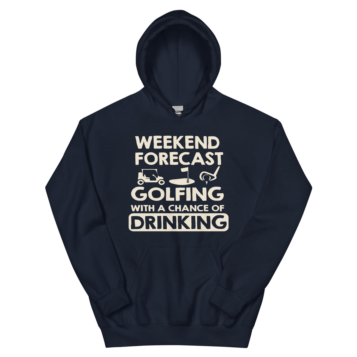Weekend Forecast: Golfing with a Chance of Drinking Unisex Hoodie